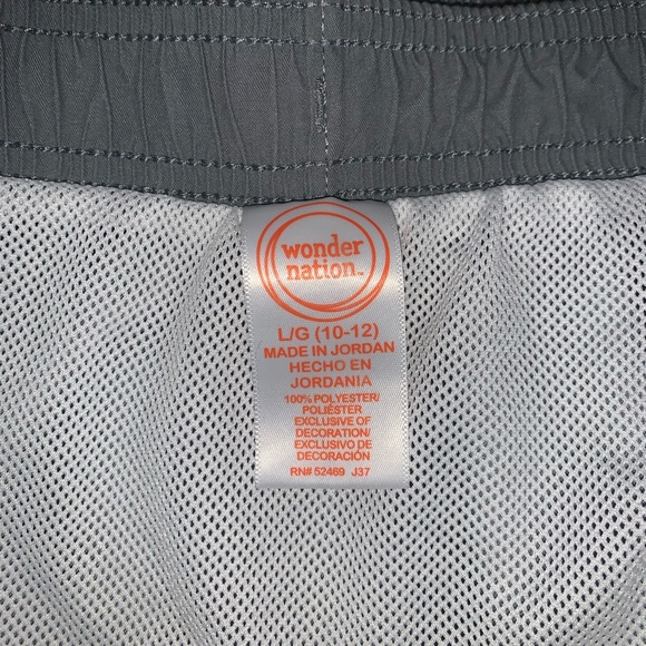 black and gray wonder nation youth swimsuit - Picture 3 of 3